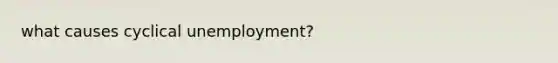 what causes cyclical unemployment?