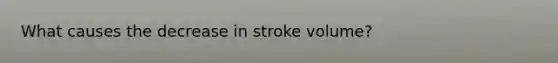 What causes the decrease in stroke volume?