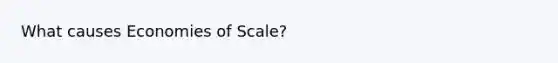 What causes Economies of Scale?