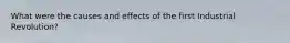 What were the causes and effects of the first Industrial Revolution?