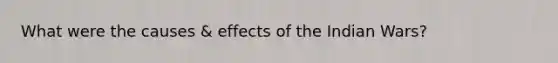 What were the causes & effects of the Indian Wars?