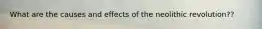 What are the causes and effects of the neolithic revolution??