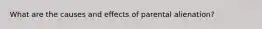 What are the causes and effects of parental alienation?