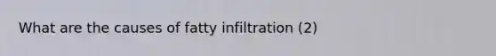 What are the causes of fatty infiltration (2)