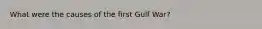 What were the causes of the first Gulf War?