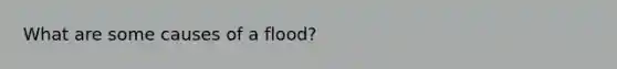 What are some causes of a flood?