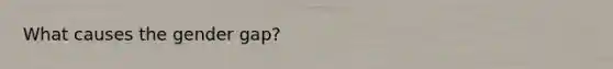 What causes the gender gap?