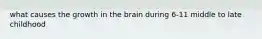 what causes the growth in the brain during 6-11 middle to late childhood