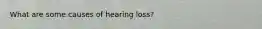 What are some causes of hearing loss?