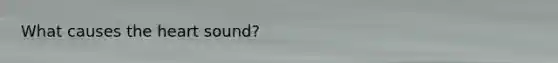 What causes <a href='https://www.questionai.com/knowledge/kya8ocqc6o-the-heart' class='anchor-knowledge'>the heart</a> sound?