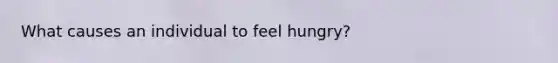 What causes an individual to feel hungry?