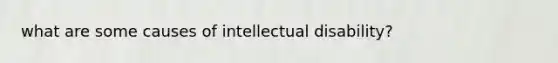 what are some causes of intellectual disability?