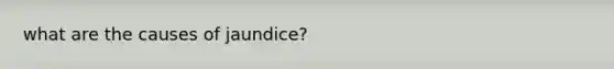 what are the causes of jaundice?