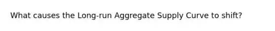 What causes the Long-run Aggregate Supply Curve to shift?