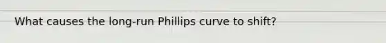 What causes the long-run Phillips curve to shift?
