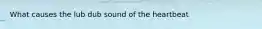 What causes the lub dub sound of the heartbeat