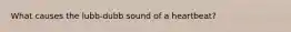 What causes the lubb-dubb sound of a heartbeat?