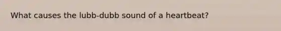 What causes the lubb-dubb sound of a heartbeat?