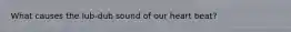 What causes the lub-dub sound of our heart beat?