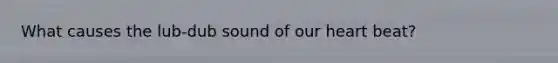What causes the lub-dub sound of our heart beat?