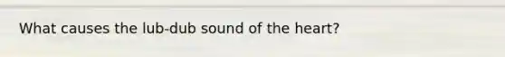 What causes the lub-dub sound of the heart?