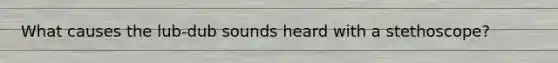 What causes the lub-dub sounds heard with a stethoscope?