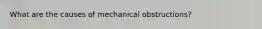 What are the causes of mechanical obstructions?