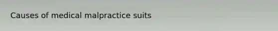 Causes of <a href='https://www.questionai.com/knowledge/klDBzWSUvE-medical-malpractice' class='anchor-knowledge'>medical malpractice</a> suits