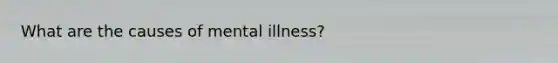 What are the causes of mental illness?