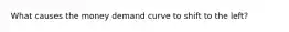 What causes the money demand curve to shift to the left?