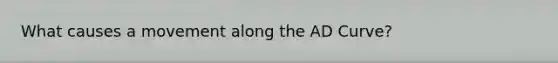 What causes a movement along the AD Curve?