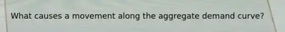 What causes a movement along the aggregate demand curve?