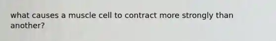 what causes a muscle cell to contract more strongly than another?