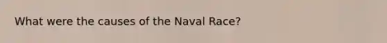 What were the causes of the Naval Race?