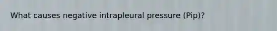 What causes negative intrapleural pressure (Pip)?