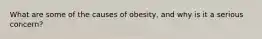 What are some of the causes of obesity, and why is it a serious concern?