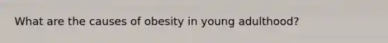 What are the causes of obesity in young adulthood?