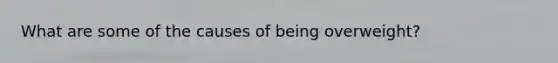What are some of the causes of being overweight?