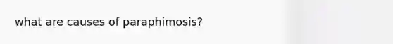 what are causes of paraphimosis?