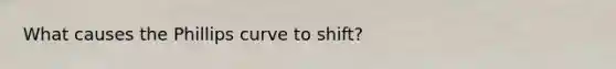 What causes the Phillips curve to​ shift?
