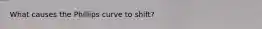 What causes the Phillips curve to shift?