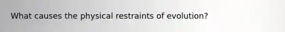 What causes the physical restraints of evolution?