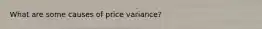 What are some causes of price variance?