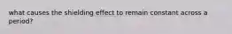 what causes the shielding effect to remain constant across a period?