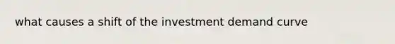 what causes a shift of the investment demand curve