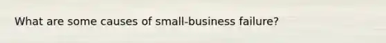 What are some causes of small-business failure?