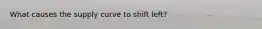 What causes the supply curve to shift left?