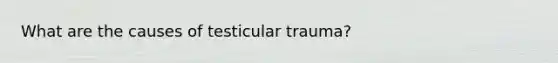 What are the causes of testicular trauma?