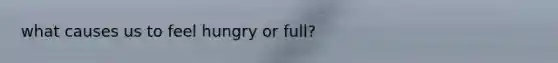 what causes us to feel hungry or full?
