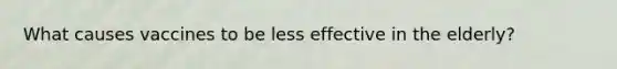 What causes vaccines to be less effective in the elderly?